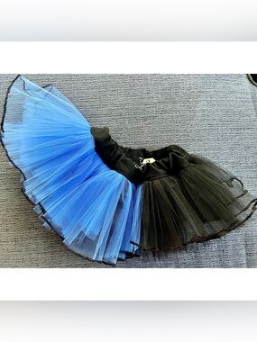 Tutu Handmade Mini Skirt Black & Blue Layers Costume Party Toddler O/S